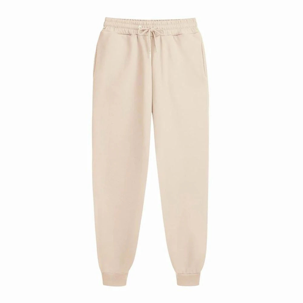 Men's Sweatpants - Spring Autumn Fleece Sport Pants with Drawstring & Pockets, Oversized Casual Trousers