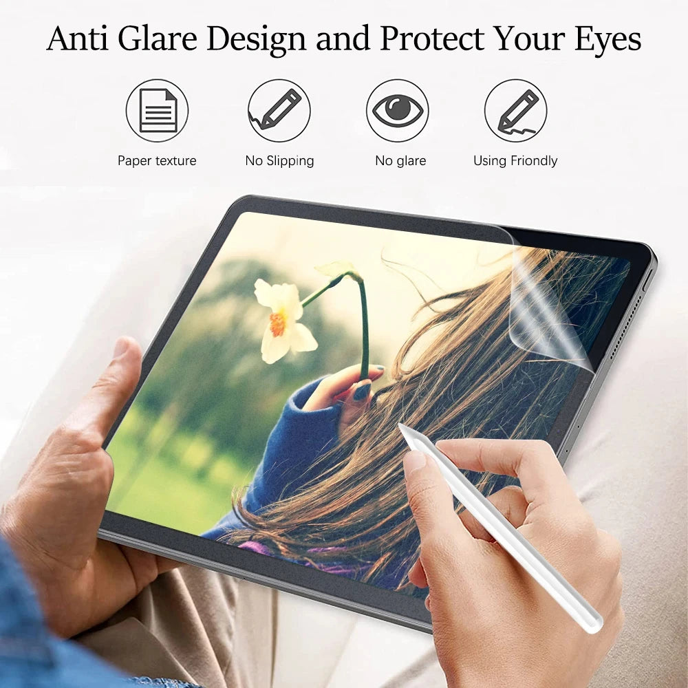 3Pcs Paper-Like Screen Protector for Lenovo TAB M10, M9, M8, M11, P12 Pro, P11 – Non-Glass Protector for 1st, 2nd & 3rd Gen