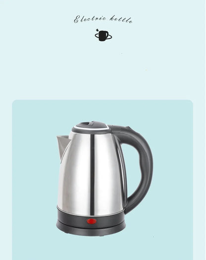 2L Travel Electric Kettle | Stainless Steel Portable Water Boiler for Tea, Coffee & Kitchen