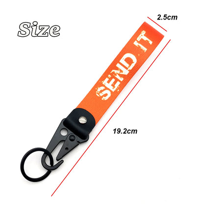 JDM Car Keychain Key Tag – Personality Spring Clip Lanyard for Racing, Modified Nylon Motorcycle & Auto Key Holder Accessories