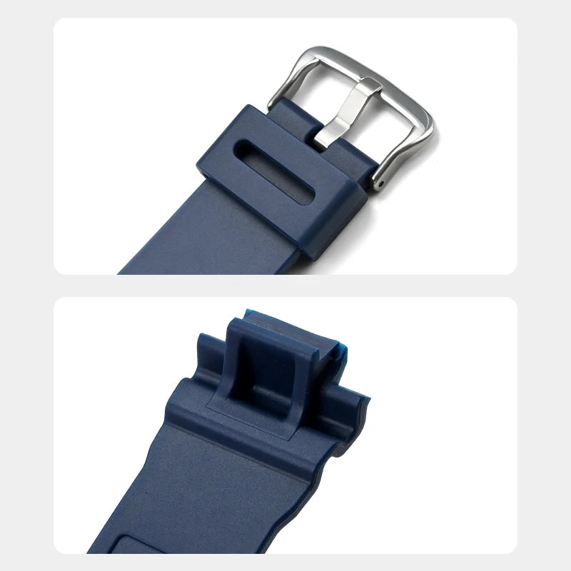 Silicone Watch Band and Case for Casio G-Shock DW-5600, DW-5610, GW-M5610 & GWB5600 - Sport Replacement Strap Set