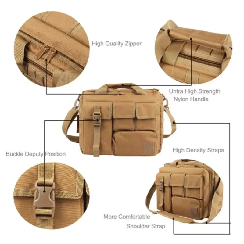 New Tactical Molle Backpack – Nylon Messenger Shoulder Bag, Laptop Briefcase, Outdoor