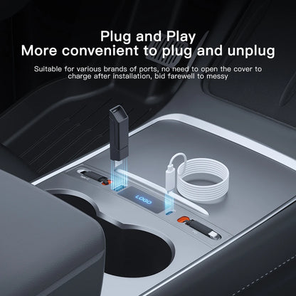 27W Quick Charger USB Hub – Intelligent Docking Station & Splitter for Tesla Model 3 & Model Y