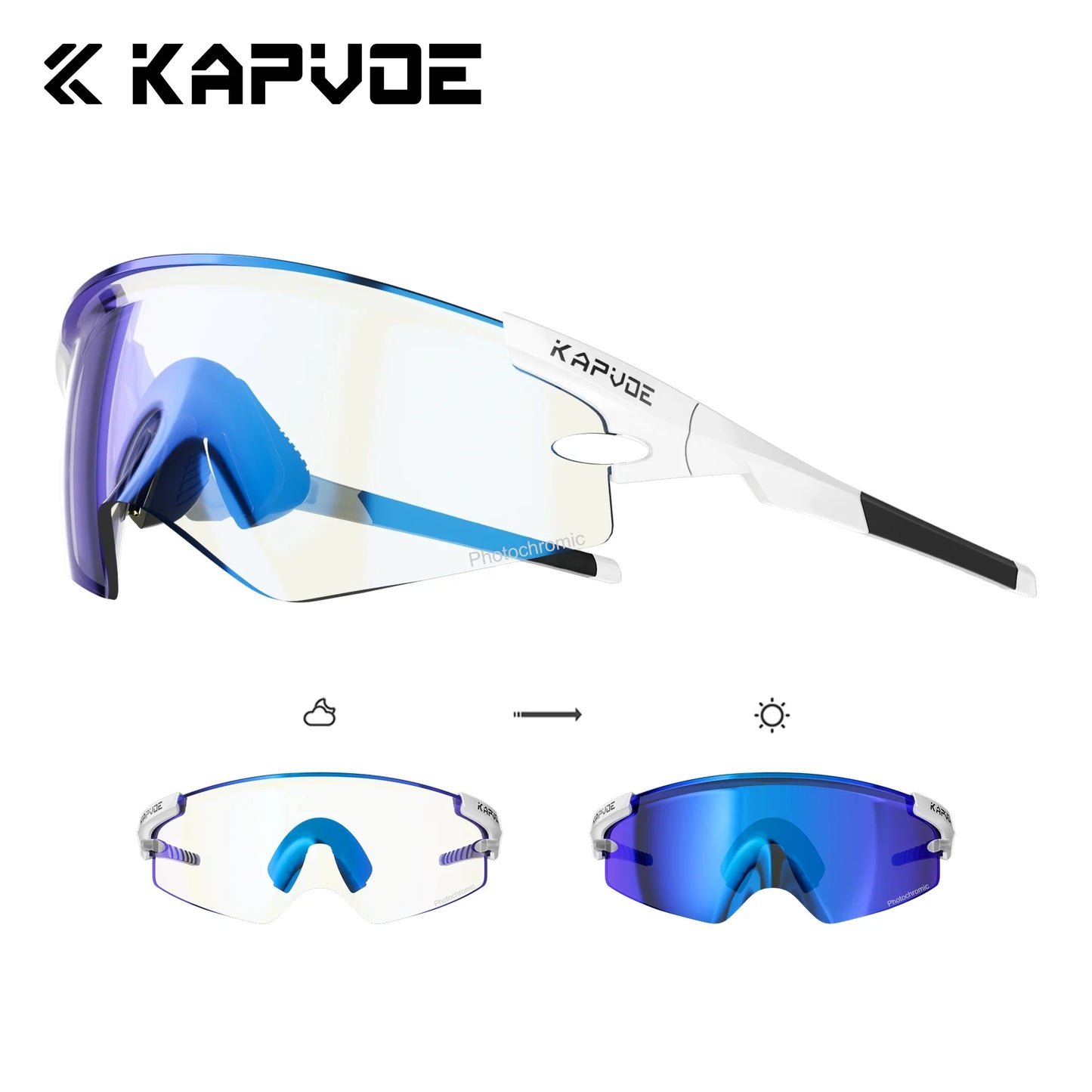 Kapvoe Cycling Sports Sunglasses – UV Protection Bike Glasses for Road & Mountain Riding (Men & Women, 2026 Model)