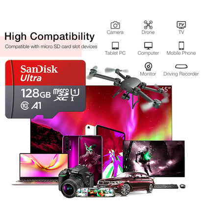 Ultra MicroSD Memory Card — 32GB 64GB 128GB 256GB 512GB A1 Class 10 SD TF Flash Card for Phone