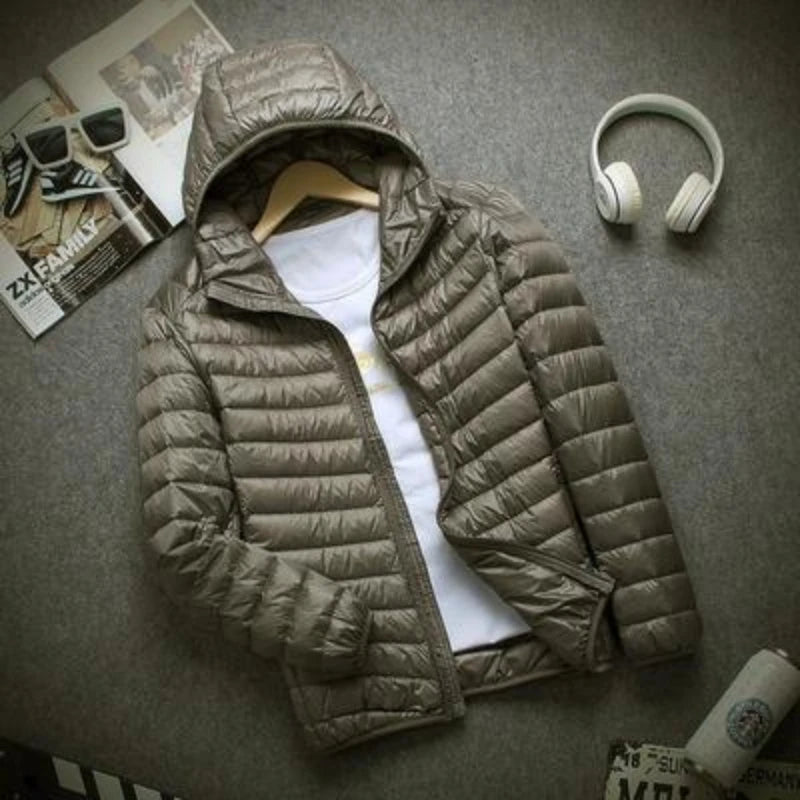 Men's Autumn & Winter Down Jacket – Fashion Hooded Slim Fit, Super Light & Warm Coat