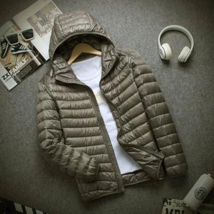 Men's Autumn & Winter Down Jacket – Fashion Hooded Slim Fit, Super Light & Warm Coat