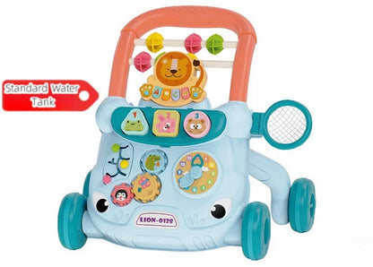 Baby Push Walker Toy – Early Learning Sit-to-Stand Anti-Rollover Multi-Function Activity Walker for Infants and Toddlers