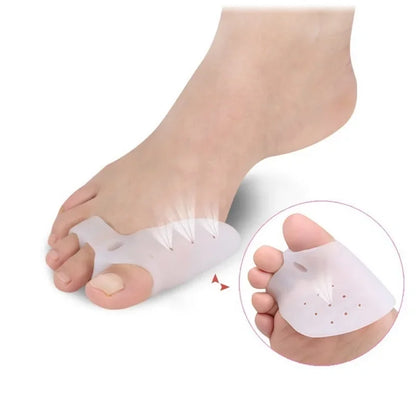 2PCS Hallux Valgus Bunion Corrector — Gel Toe Straightener, Foot Care Tool & Big Toe Protector