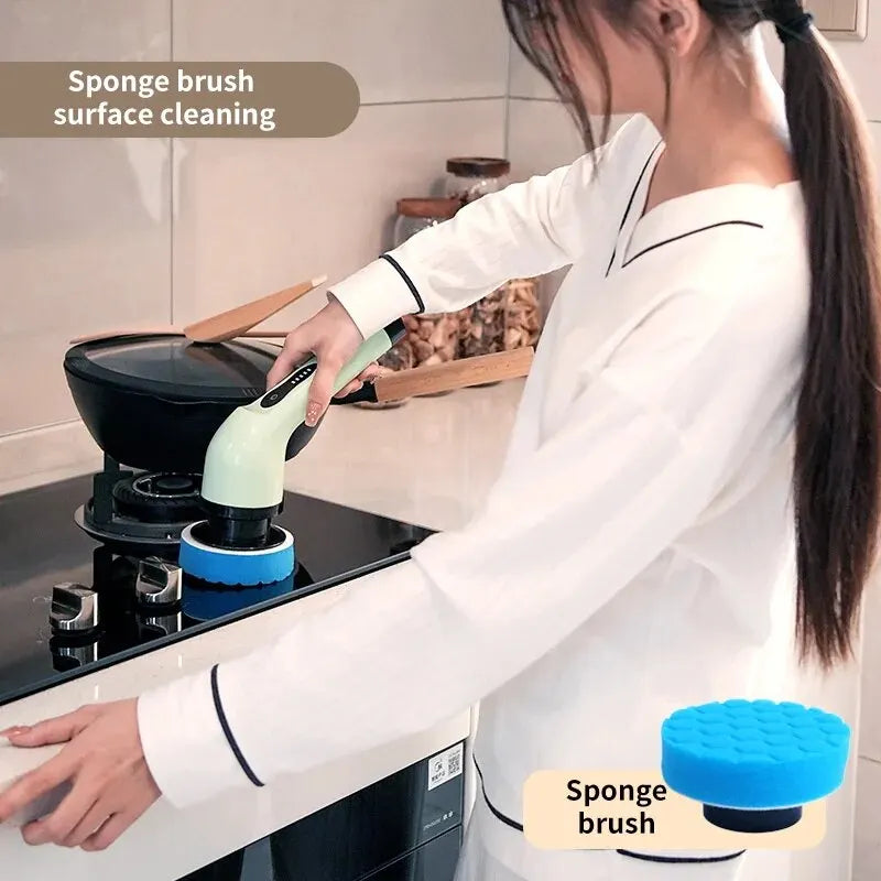 Wireless Electric Cleaning Brush – Multifunctional Rotating Brush for Bathroom, Window, Kitchen & Automotive