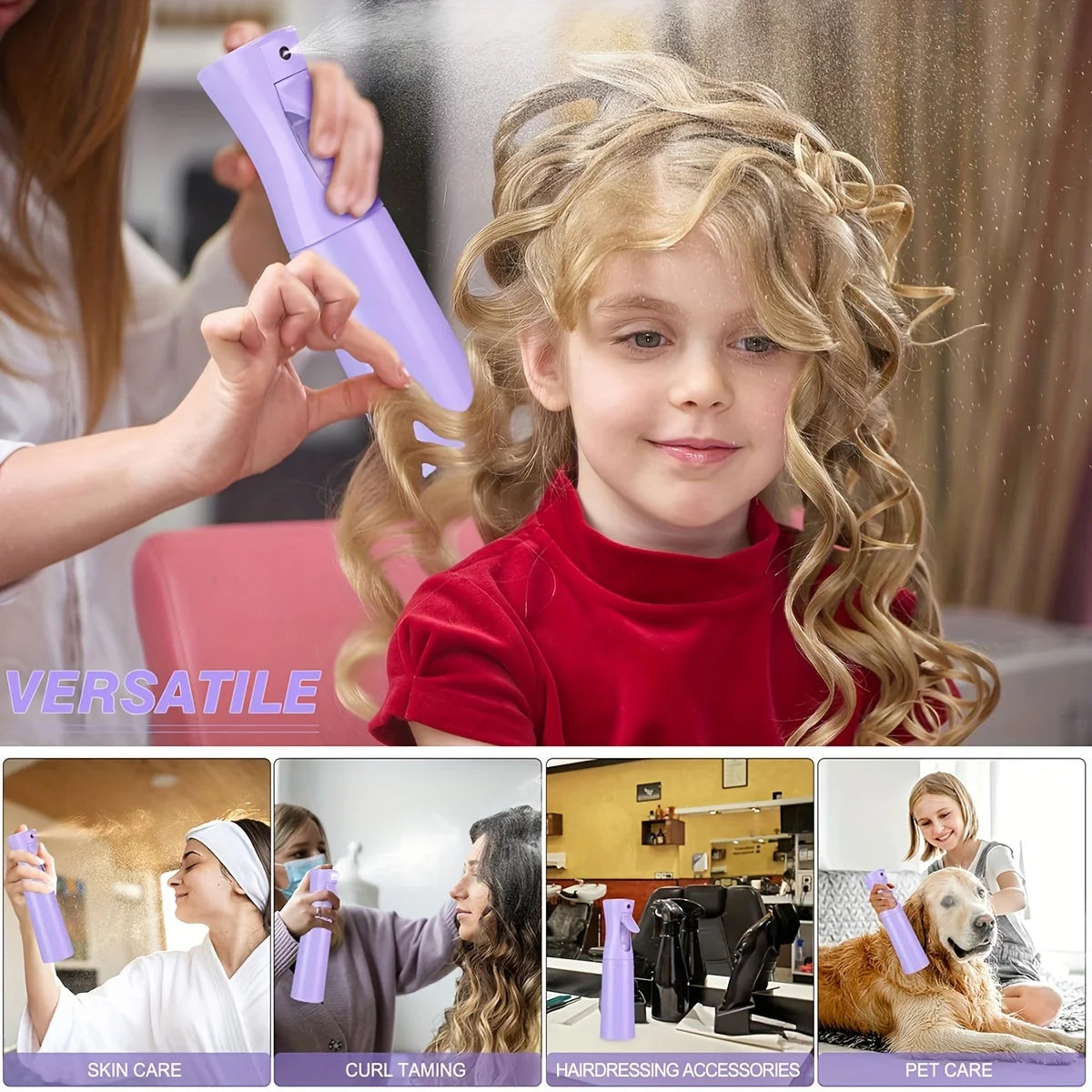 7PCS Hair Styling Kit – Detangler Brush, Bristle & Double-Sided Edge Brushes, Scalp Massager for All Hair Types, Salon Tools Set