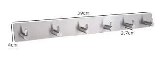 Stainless Steel Self-Adhesive Wall Hooks – Rustproof 3M Sticky Hooks for Towels, Robes, Coats, and Clothes in Bathroom or Kitchen