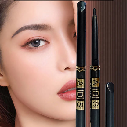 2pcs Waterproof Black & Brown Eyeliner Pencils – Smudge-Proof Long-Lasting High-Pigment Eye Makeup for Beginners