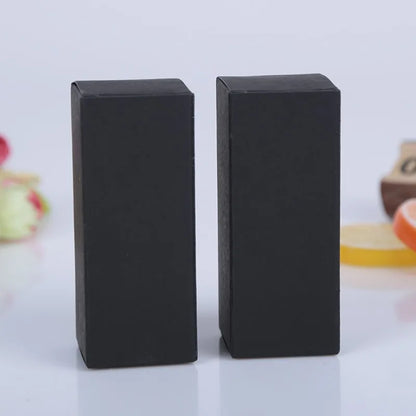 50pcs White & Black Kraft Paper Tube Boxes – Blank Cardboard Packaging for Essential Oils & Cosmetics
