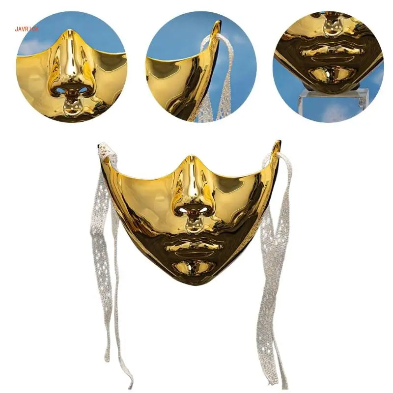 Adult Mechanical Half-Face Masquerade Mask — Cosplay & Halloween Dress-Up Prop for Men & Women Gift