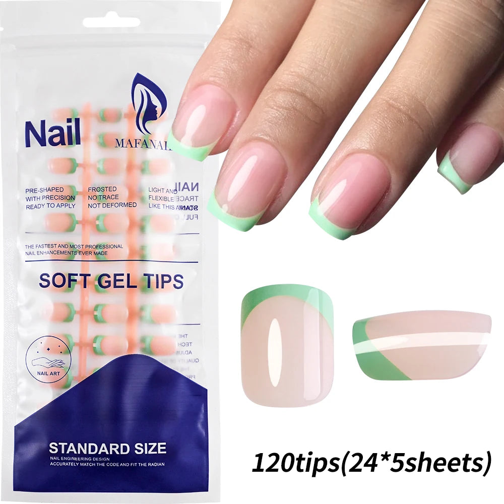 576PCS Colorful Press-On Fake Nails Set – Black & Red Oval/Square Short Full Cover Nail Tips for Salon-Style Nail Art