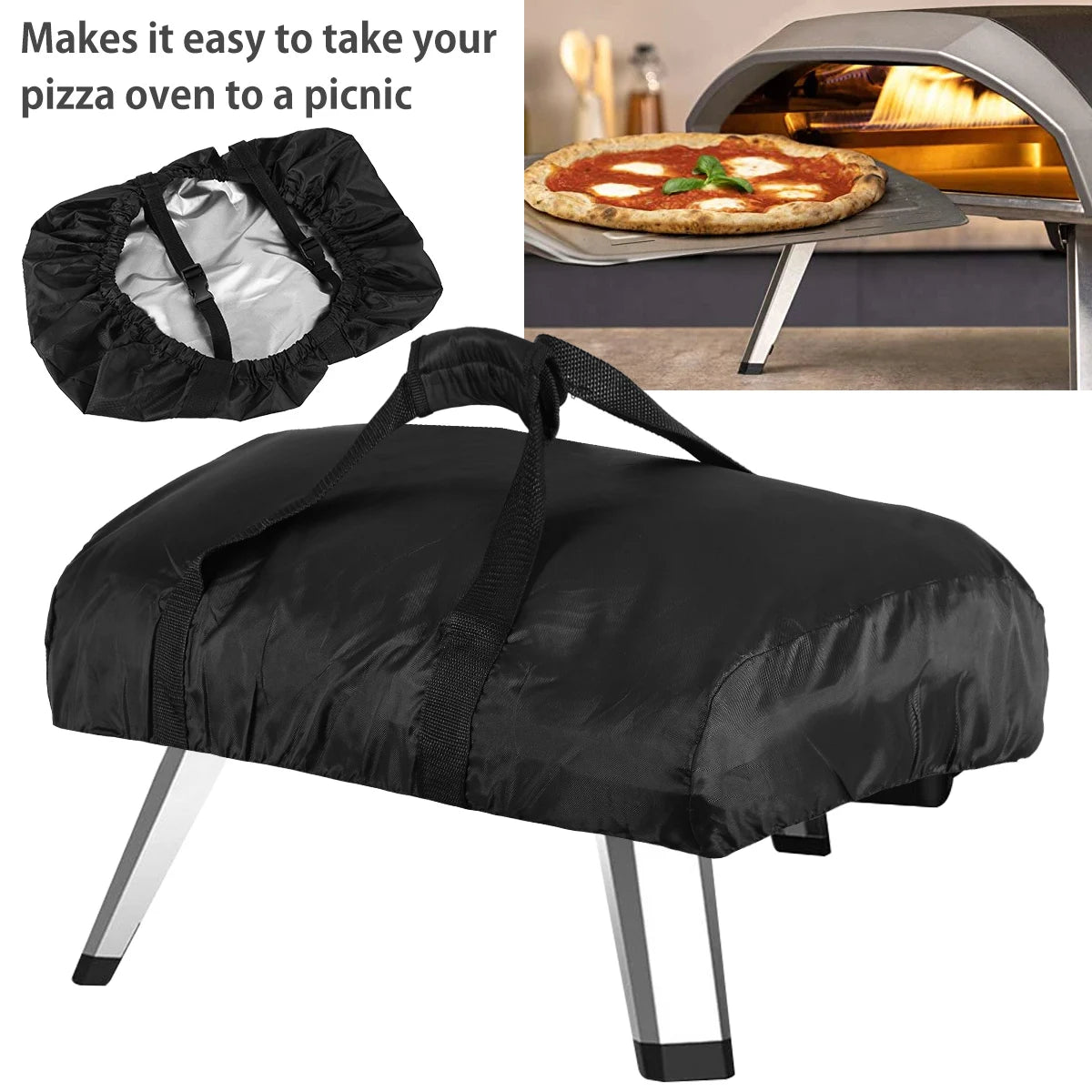 Ooni Koda 12 Pizza Oven Cover - Waterproof Oxford Cloth | Outdoor Oven Protective Cover | BBQ Accessories for Grill