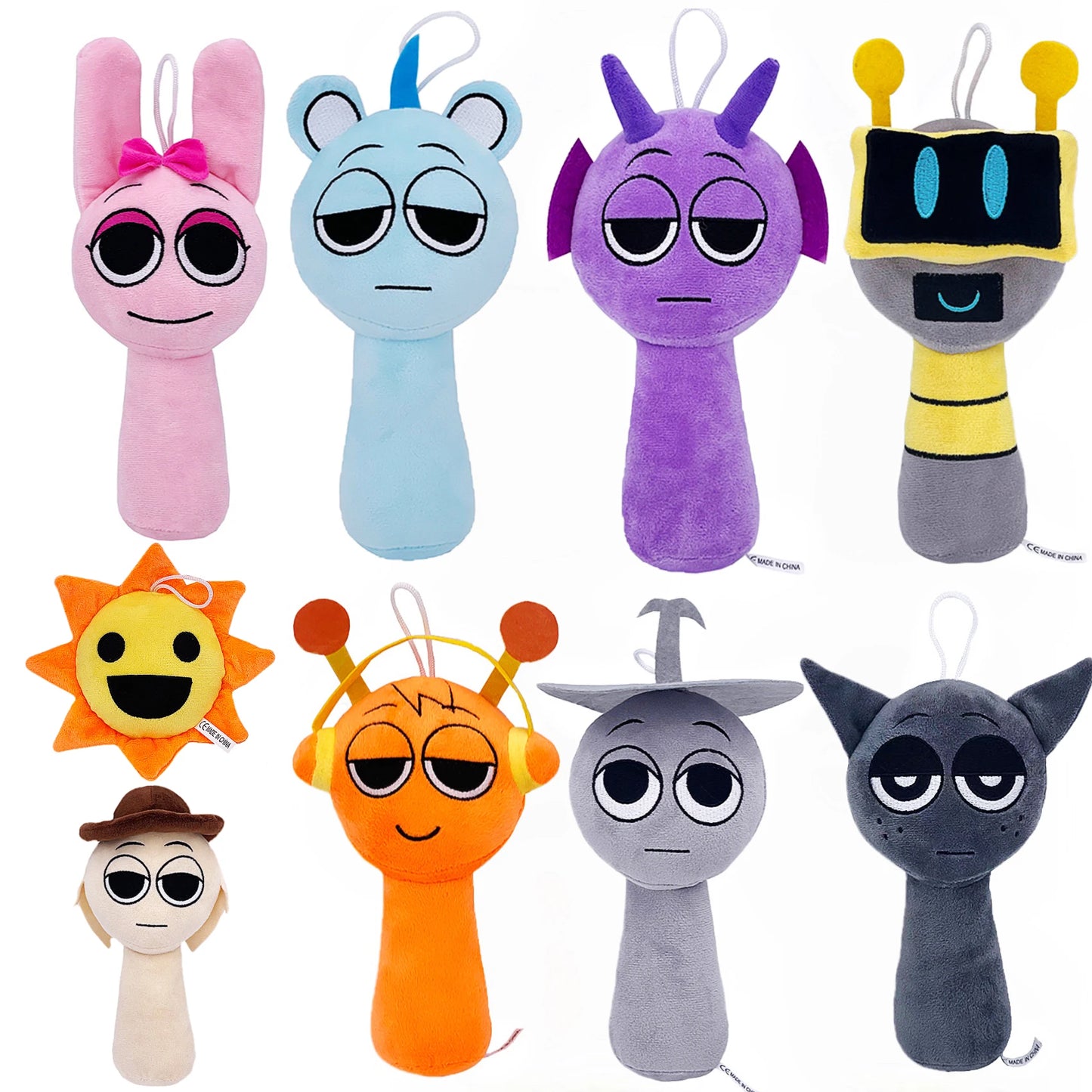 Sprunki Plush Toys – Cute Horror Game Cartoon Soft Stuffed Pillow for Kids, Birthday & Christmas Gift