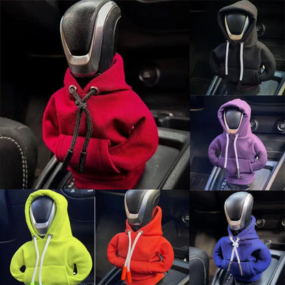 Universal Gear Shift Lever Hoodie Cover – Manual & Automatic Car Handle Decoration Interior Accessory