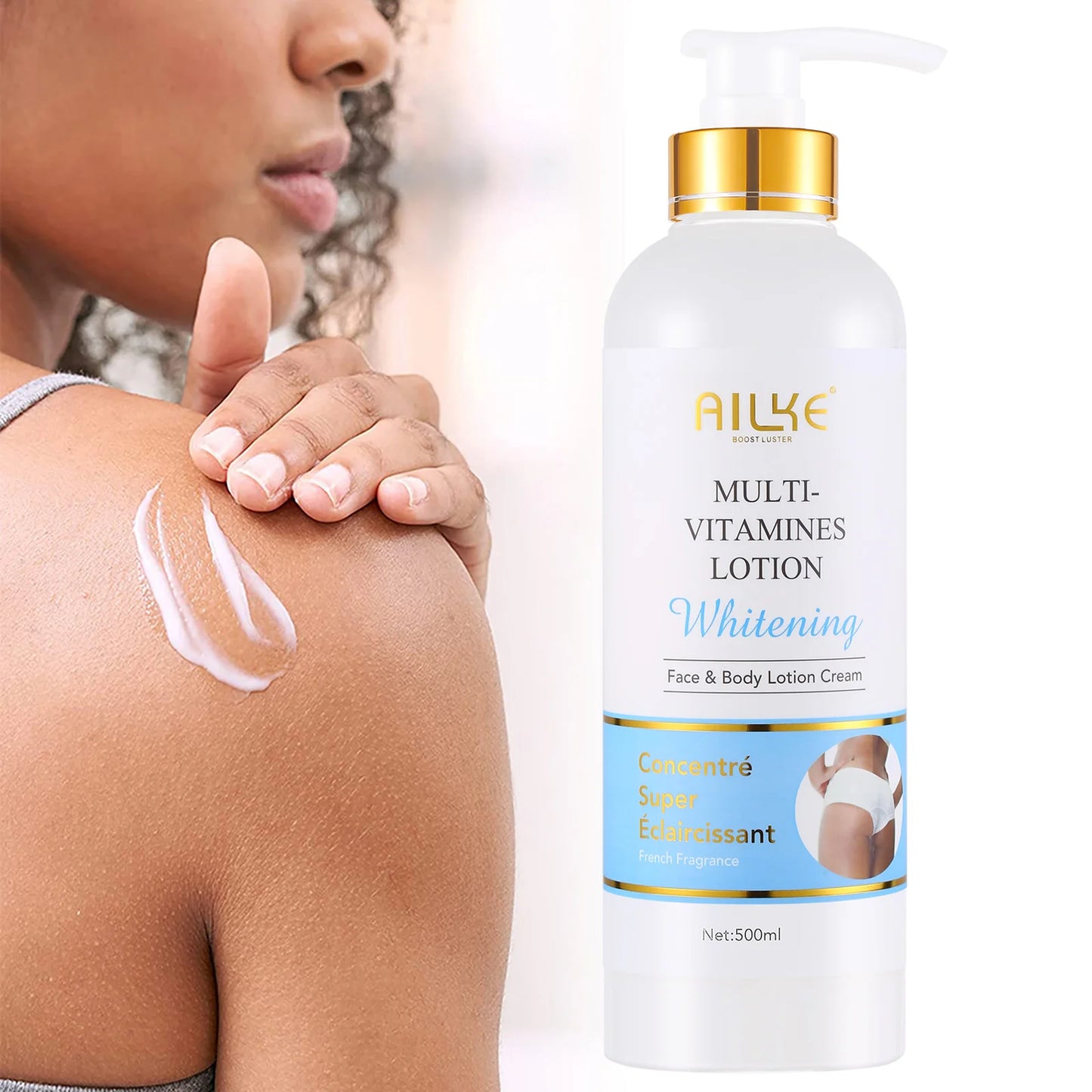AILKE Multi-Vitamin Moisturizer – Body Lotion for Radiance, Whitening & Hydration