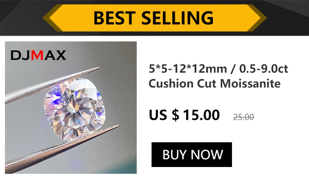1CT Lab-Grown Moissanite Diamonds – D Color VVS1 Loose Gemstones, Full Size 0.7mm-20mm