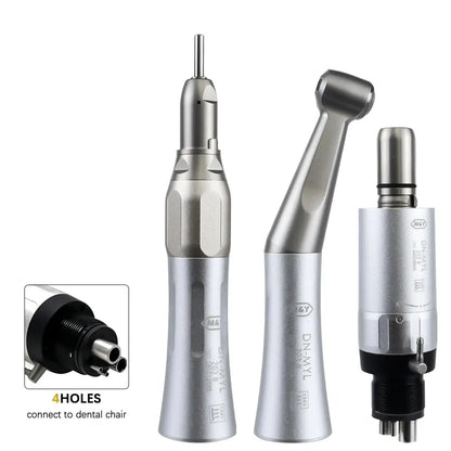 NSK FX23 Style Dental Low-Speed Handpiece Kit — Teeth Polishing Contra Angle with Air Motor, External Water Spray & 2/4H E-Type Connector