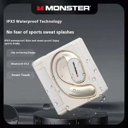 MONSTER AC530 Wireless Earphones - Bluetooth Noise-Canceling Foldable Headphones with Bio-Fiber Dynamic Drivers for Music & Gifts