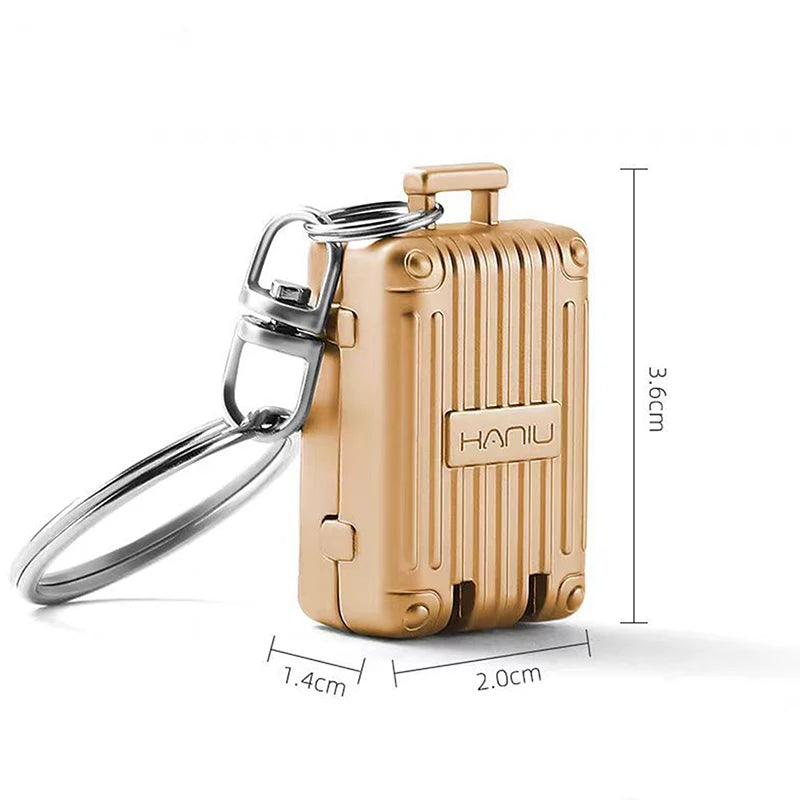 Exquisite Luggage Keychain Nail Cutter – Foldable Stainless Steel Nail Clippers, Rotary Toenail & Fingernail Manicure Trimmer