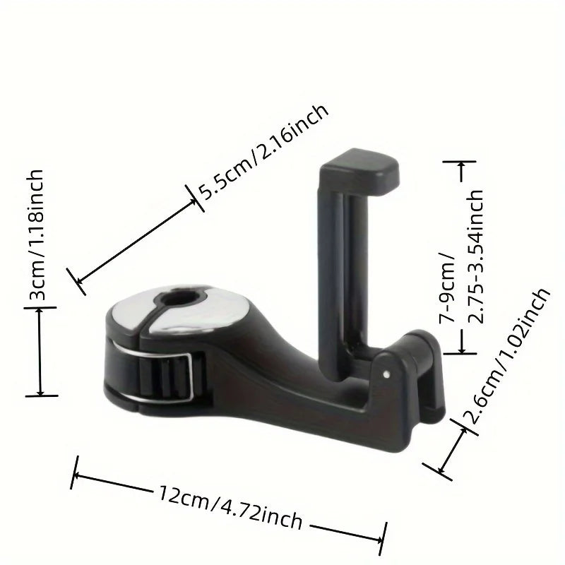 Multifunction Car Rear Headrest Hook – Holder for Phone, Bags & Accessories