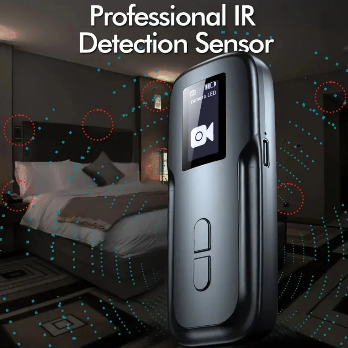 Hidden Camera & Spy Detector – RF/Bug Signal, IR Mode & Magnetic Field Scanning Device