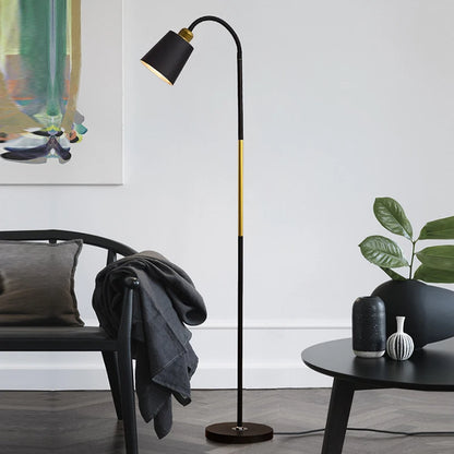 Wrought Iron LED Floor Lamp - Adjustable Standing Reading Light for Living Room & Bedroom