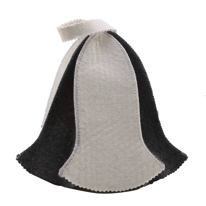 Felt Head Protection Shower Cap – Russian Style Sauna Hat for Heat & Steam, Sauna Vaporarium Accessories