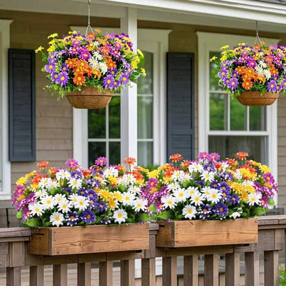 1/5pcs Artificial Silk Daisy Flowers – Wedding Wreath, Home & Table Decor, Fake Plants for Festival, Yard & DIY Crafts