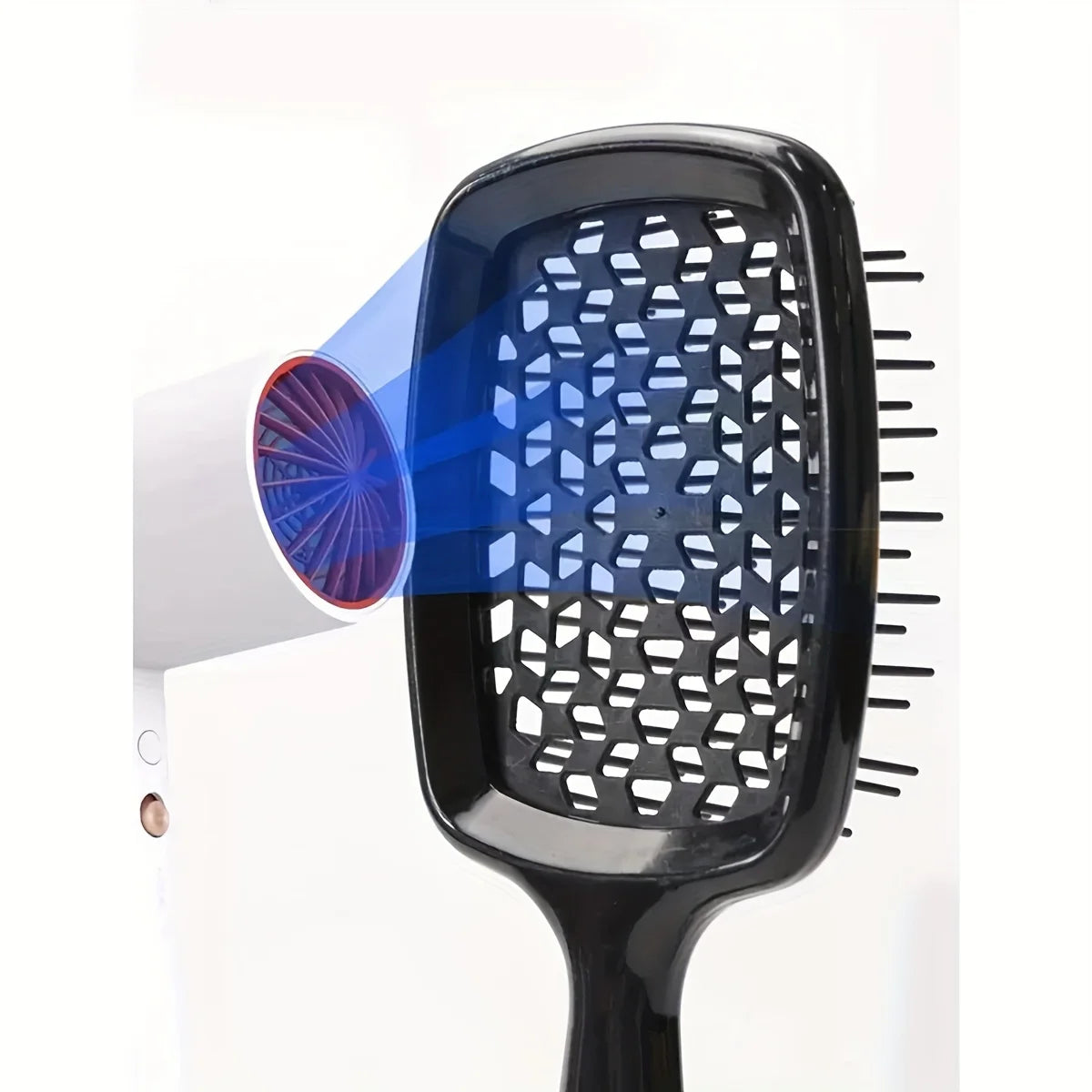 7PCS Hair Styling Kit – Detangler Brush, Bristle & Double-Sided Edge Brushes, Scalp Massager for All Hair Types, Salon Tools Set