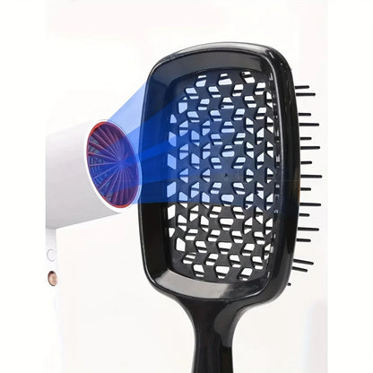 7PCS Hair Styling Kit – Detangler Brush, Bristle & Double-Sided Edge Brushes, Scalp Massager for All Hair Types, Salon Tools Set