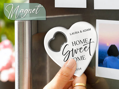 Custom Heart-Shaped Magnet Bottle Opener – 10-30pcs Engraved Bridal Shower & Wedding Party Favors in Bulk