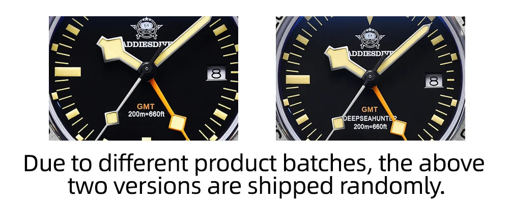 ADDIESDIVE GMT Men’s Diver Watch – 39mm Stainless Steel, Luminous Calendar Display, 20ATM Quartz Reloj Hombre