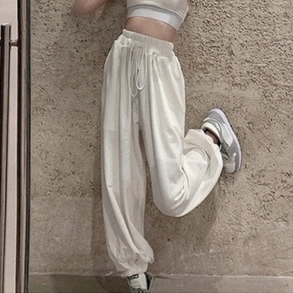 Oversized Women's Sweatpants - High Waist, Casual Baggy Joggers, Fashionable Streetwear Harajuku Trousers