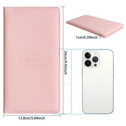 Men & Women Car Registration & Insurance Card Holder – PU Leather License Holder for Driver's License