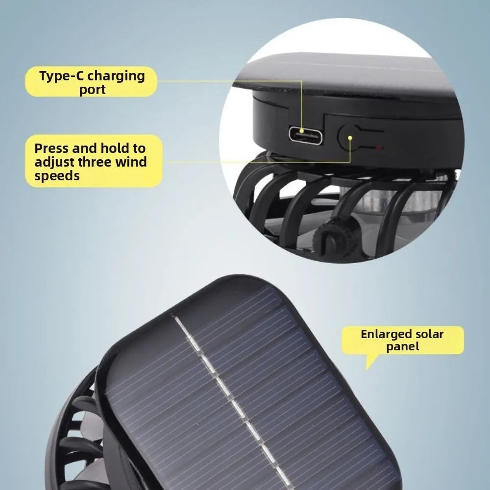 Solar Fan Hat - Breathable 3-Speed Cooling Visor Cap with UV Protection for Fishing & Summer