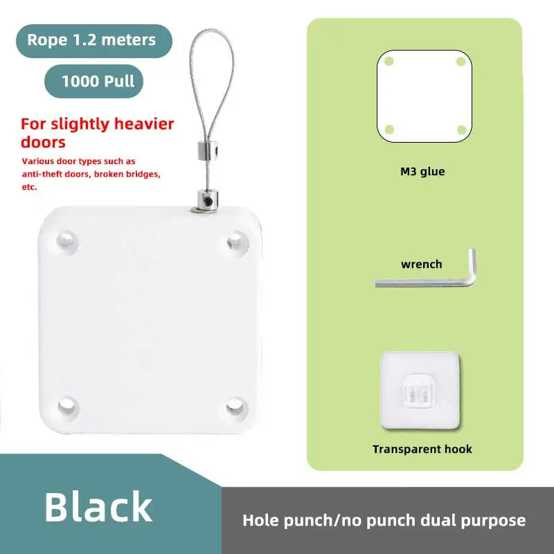 Automatic Sensor Door Closer - Punch-Free Adjustable Surface Door Stopper for Home Improvement