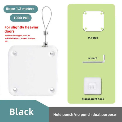 Automatic Sensor Door Closer - Punch-Free Adjustable Surface Door Stopper for Home Improvement