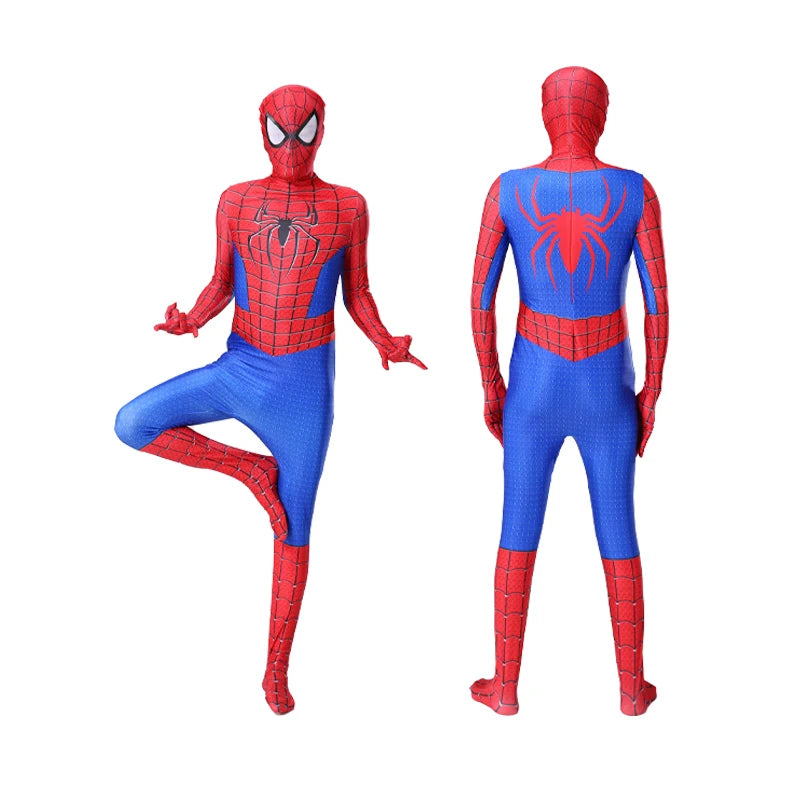 Adult Spiderman Cosplay Costume – Superhero Zentai Jumpsuit with Headgear for Men & Women, Halloween & Carnival Outfit