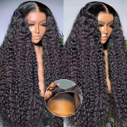 Xcurly Loose Deep Wave Glueless 5x5 Lace Closure Wig – 220% Density Pre-Plucked Transparent Human Hair Water Curly Wig