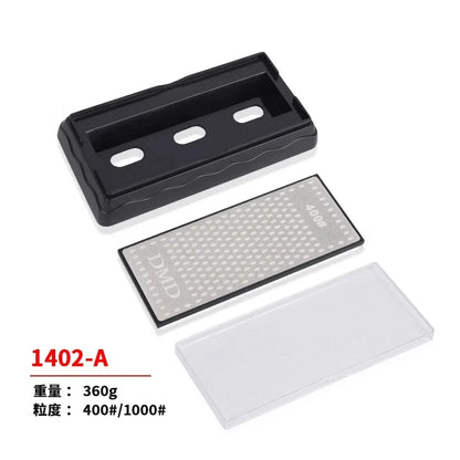 Double-Sided Diamond Sharpening Stone – Knife & Chef Whetstone 400/600/1000/1200 Grit Kitchen Sharpener