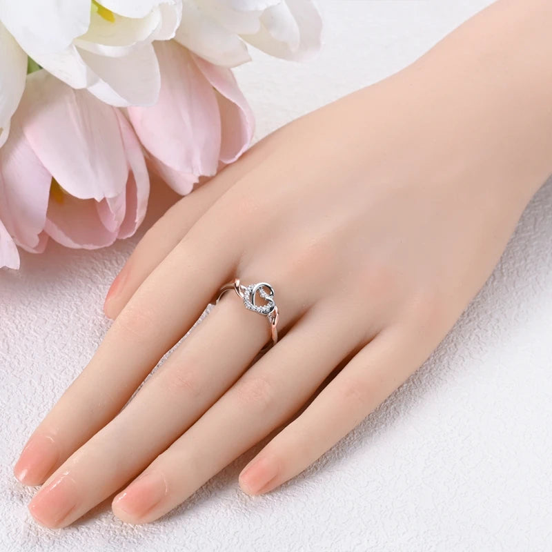 925 Sterling Silver Rings - Bow, Heart, Sun, Moon & Star Zircon Jewelry for Women, Birthday & Anniversary Gift