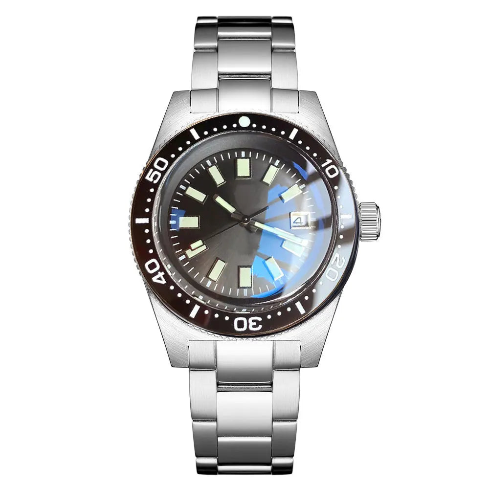 Tandorio 41mm 62MAS Automatic Diver's Watch – NH35A, 300M Water Resistance, Ceramic Bezel, Green Lume, Sapphire Glass