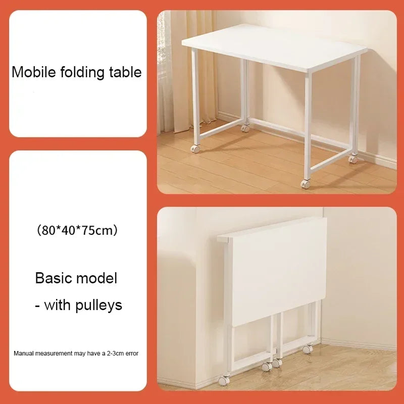 Foldable Computer Desk – Adjustable Laptop Desk for Home & Office, Space-Saving Multifunctional Folding Table