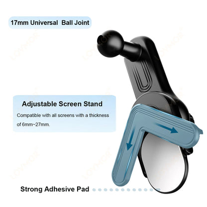 Magnetic Phone Holder for Car Display Screen Side: 360 Degree Rotation Car Mount for iPhone 12, 13, 14, 15 Pro Max - Tesla Accessories