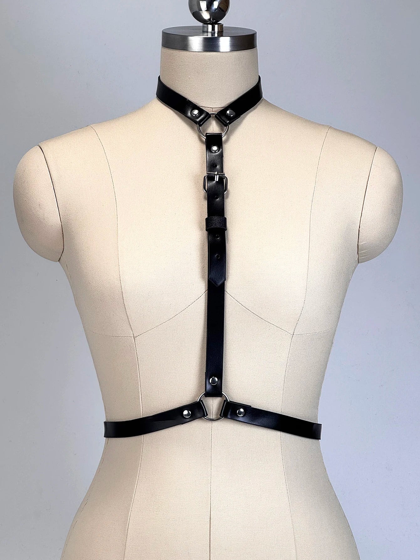 Women’s Punk Fashion Body Harness Belt, Gothic Street Style Waist Corset Suspenders Clothing Accessory
